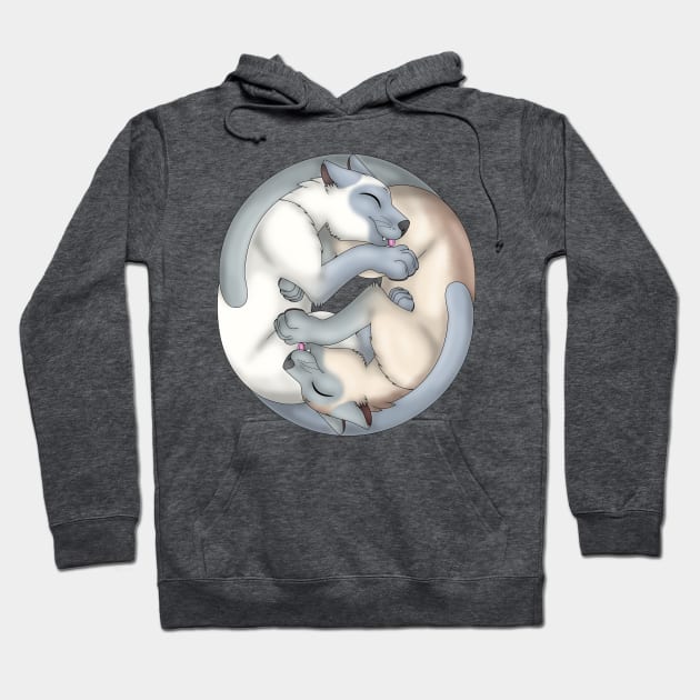 Yin-Yang Cats: Blue Point Hoodie by spyroid101